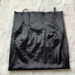 Sexy Satin Black Body-con Dress